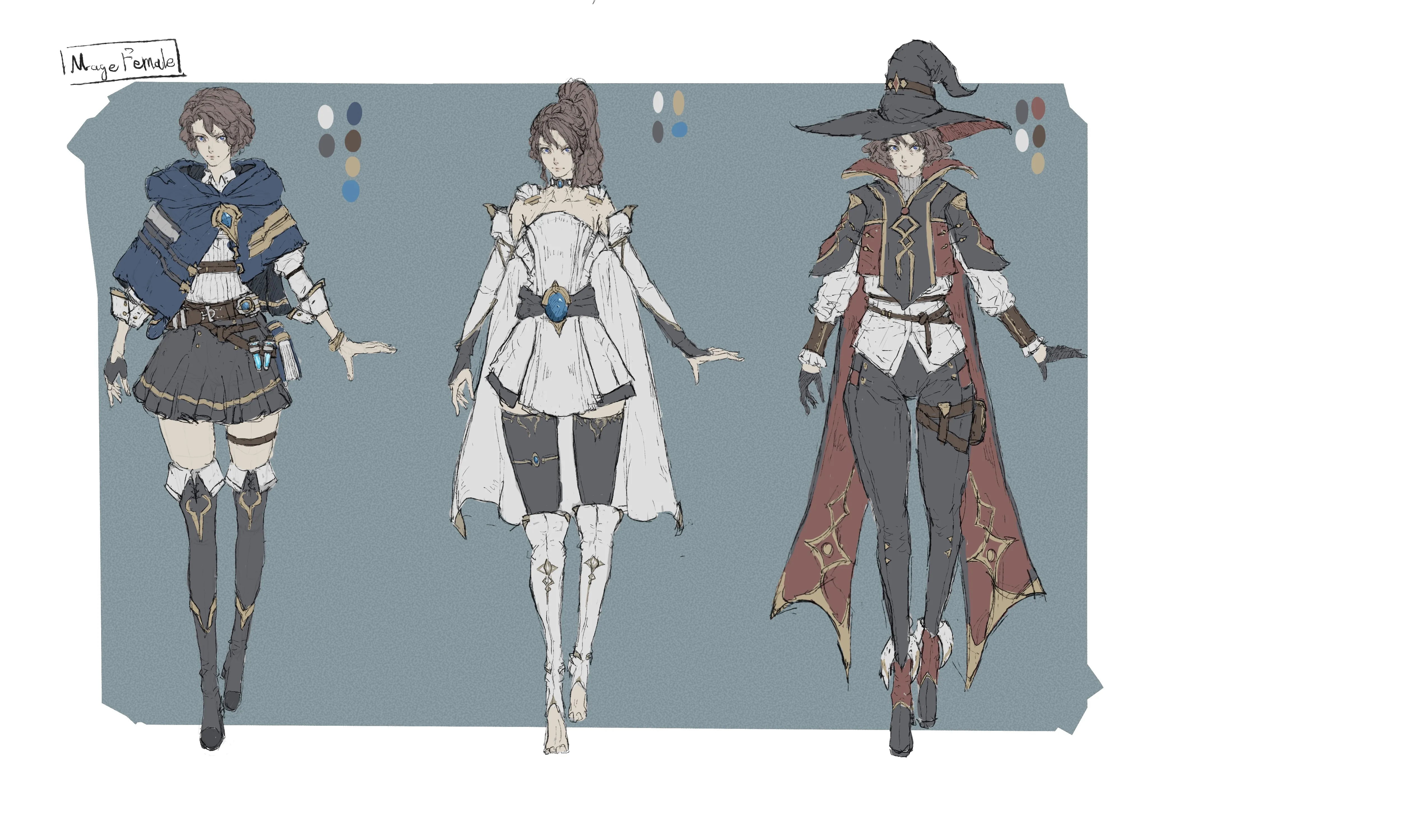 Character concept art turnaround for OneStar.